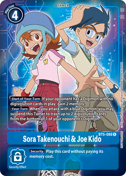 Sora Takenouchi y Joe Kido [BT5-088] (Promo de caja) [Promos de Batalla de Omni]