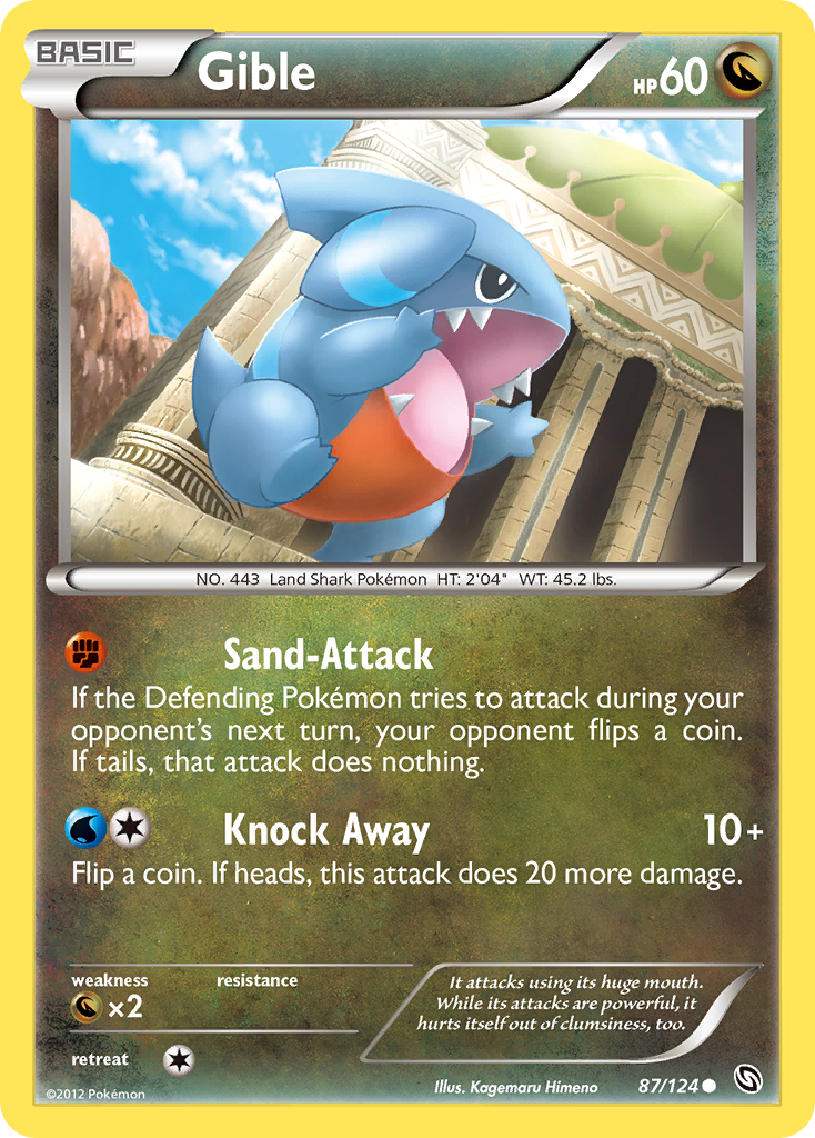 Gible (87/124) [Negro y Blanco: Dragones Majestuosos]
