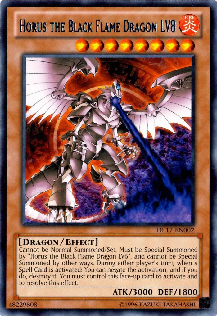 Horus Dragon de la Flamme Noire LV8 (Bleue) [DL17-EN002] Rare