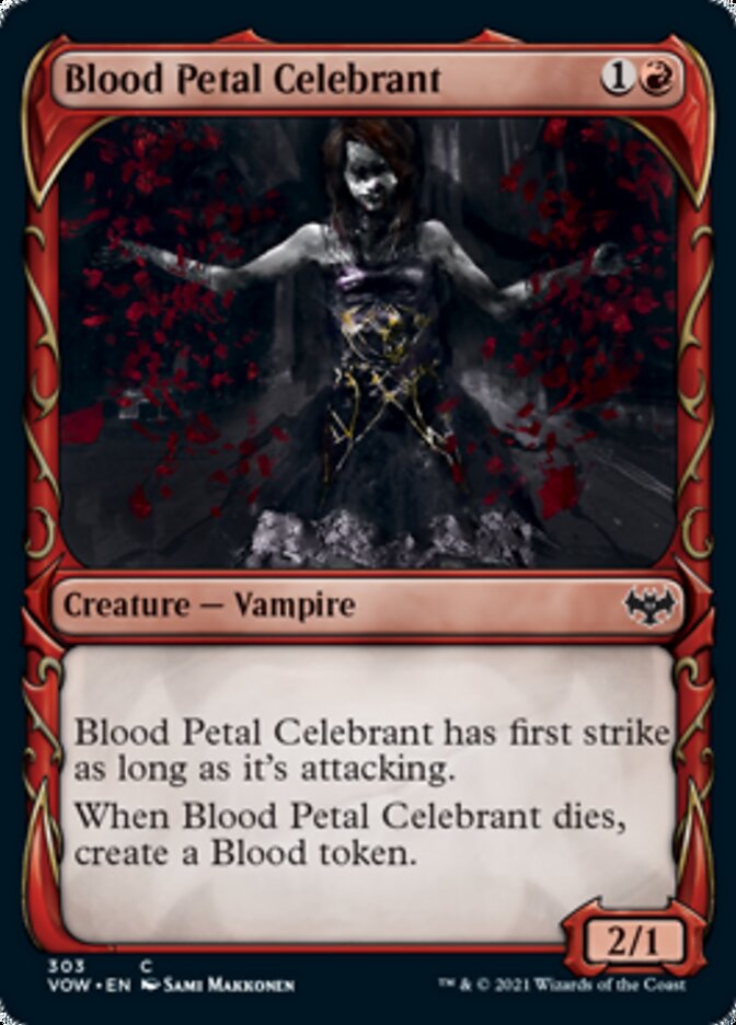 Blood Petal Celebrant (Cadre dentelé promotionnel) [Innistrad : Noce Écarlate]