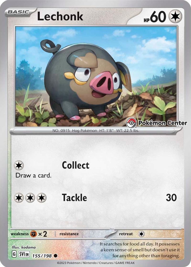 Lechonk (155/198) (Exclusivo de Pokémon Center) [Escarlata y Púrpura: Set base]
