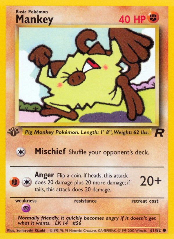 Mankey (61/82) [Team Rocket 1ère édition]