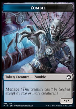 Jeton double face Esprit // Zombie (015) [Innistrad : Chasse de minuit Jetons]