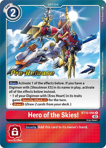 ¡Héroe de los Cielos! [BT10-095] [Cartas de Pre-Lanzamiento Xros Encounter]