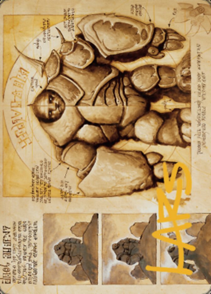Carte artistique Golem précurseur (signature estampée or) [Série artistique La Guerre fraternelle]