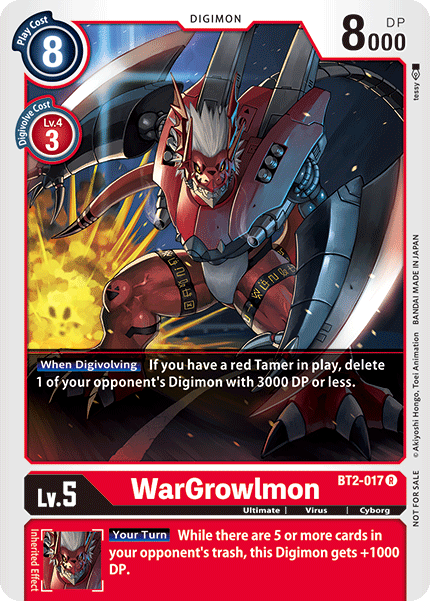 WarGrowlmon [BT2-017] (Arte alternativo) [Lanzamiento de la Edición Especial de Refuerzo Ver.1.0]
