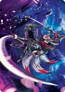 Carte illustrée Kitsune Lame-Blizzard [Série d'illustrations Kamigawa : la Dynastie néon]
