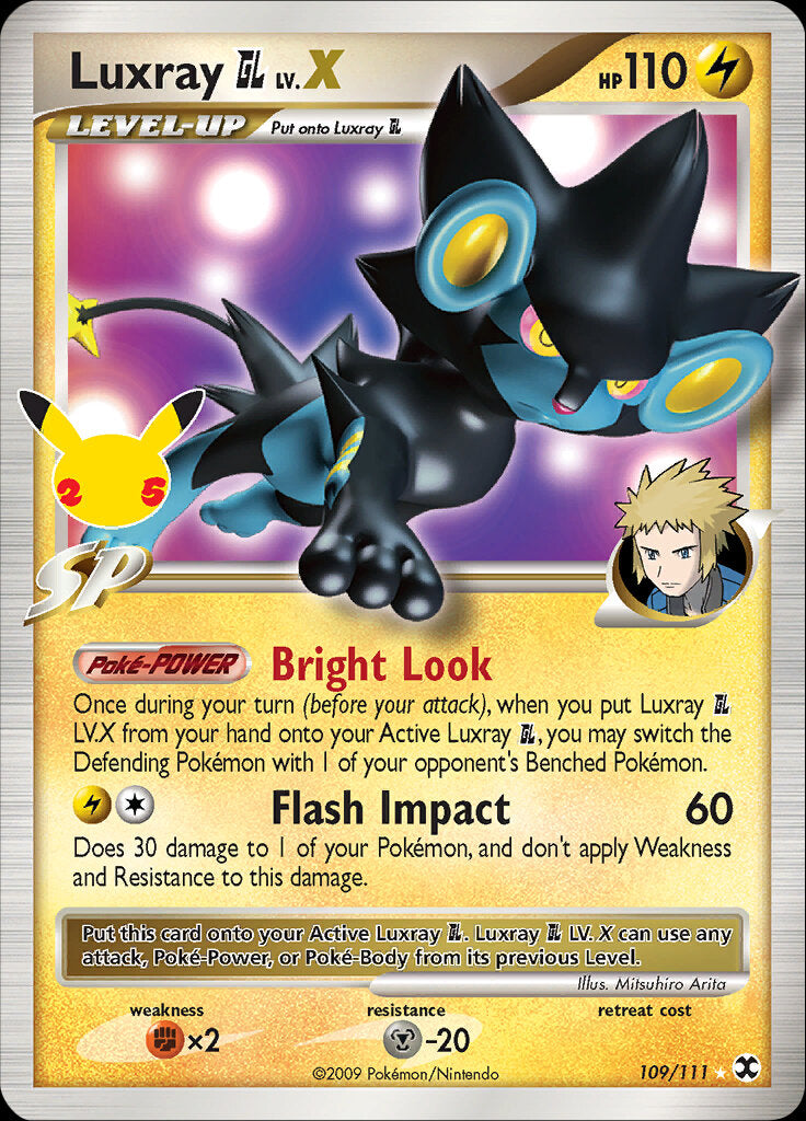 Luxray GL LV.X (109/111) [Celebraciones: 25º Aniversario - Colección Clásica]