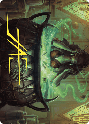 Carta de arte del Caldero del Alma de Agatha (firma estampada en oro) [Serie de arte de Wilds of Eldraine]