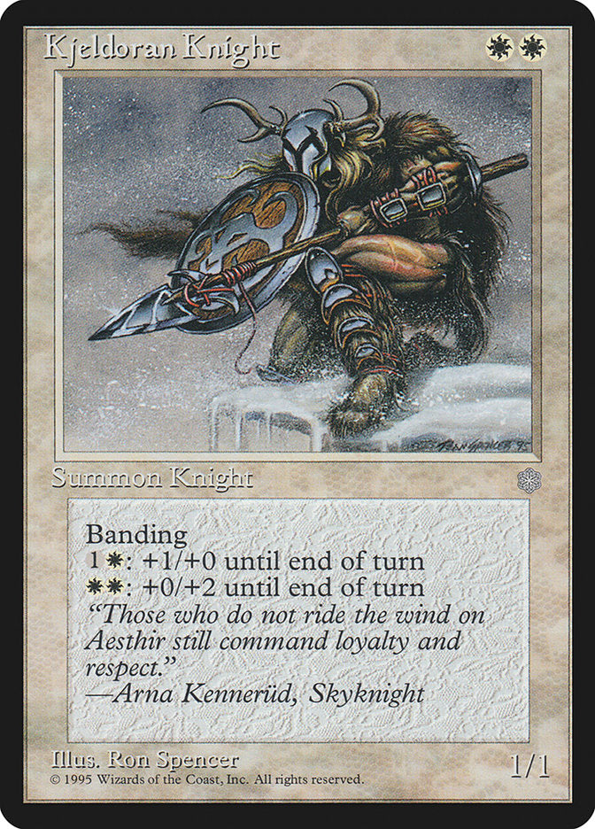 Chevalier kjeldorien [Ère glaciaire]