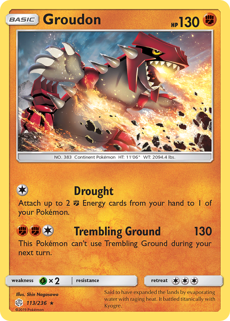 Groudon (113/236) [Soleil et Lune : Éclipse Cosmique]