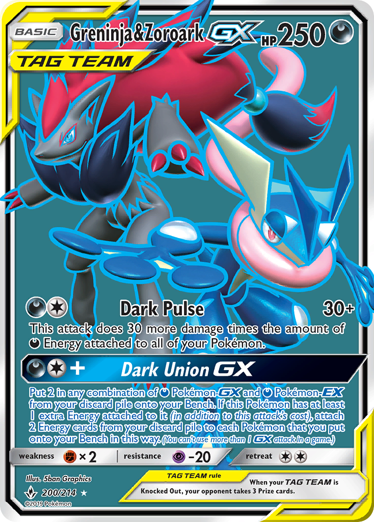 Greninja y Zoroark GX (200/214) [Sol y Luna: Lazos Indestructibles]