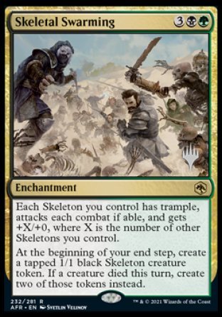 Nuée squelettique (Booster promo) [Donjons & Dragons : Aventures au Royaume oublié – Promos]