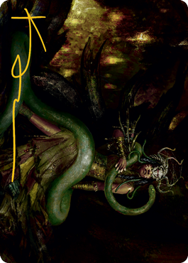 Saryth, la Croc de la Vipère (Carte artistique à signature dorée) [Série artistique Innistrad : Chasse de minuit]