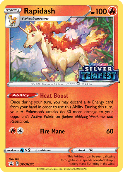 Rapidash (SWSH270) (Prelanzamiento) [Espada y Escudo: Black Star Promos]