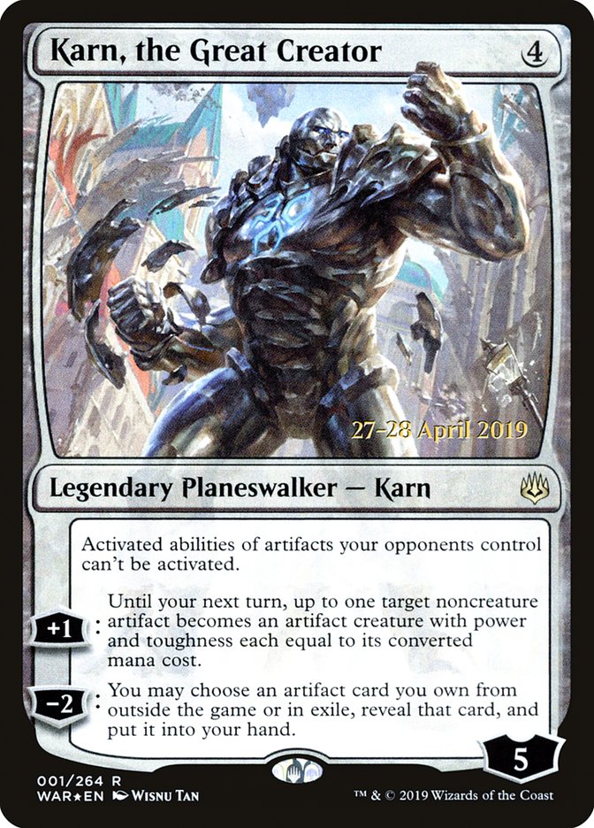 Karn, le Grand Créateur [Cartes promos d'avant-première La Guerre des Planeswalkers]