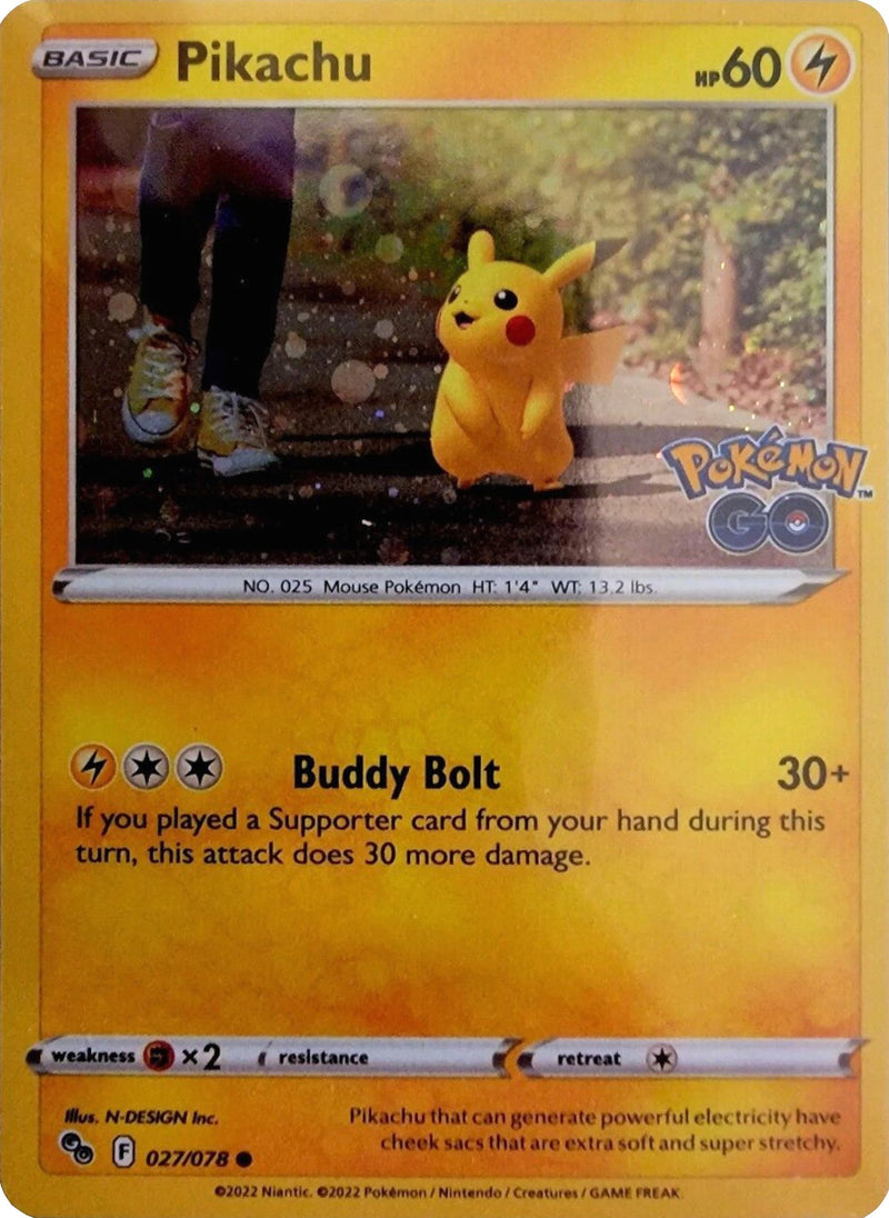Pikachu (027/078) (Holo Cosmos) [Pokémon GO]