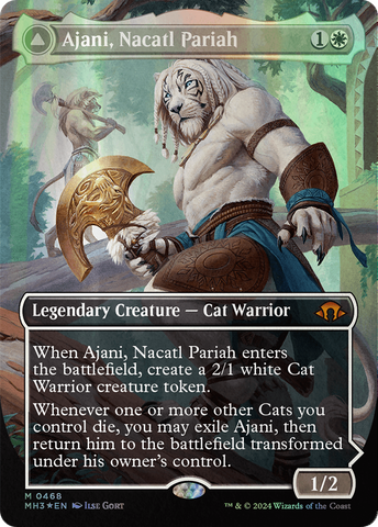 Ajani, paria nacatl // Ajani, vengador nacatl (sin bordes) (foil texturizado) [Horizontes Modernos 3]