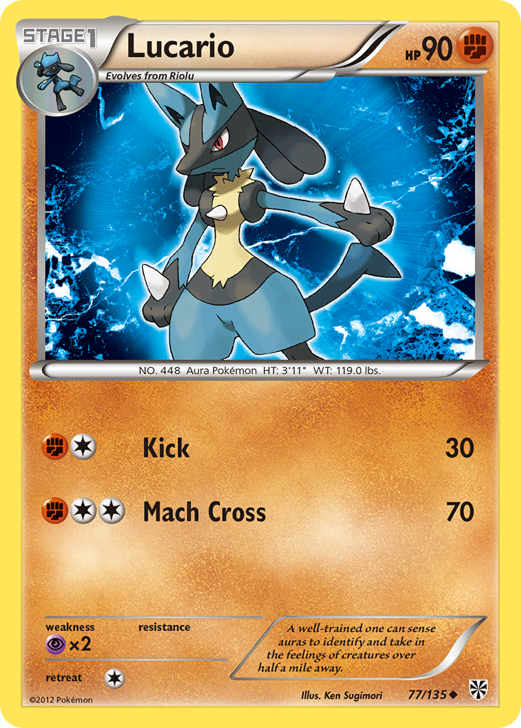 Lucario (77/135) [Negro y Blanco: Tormenta Plasma]