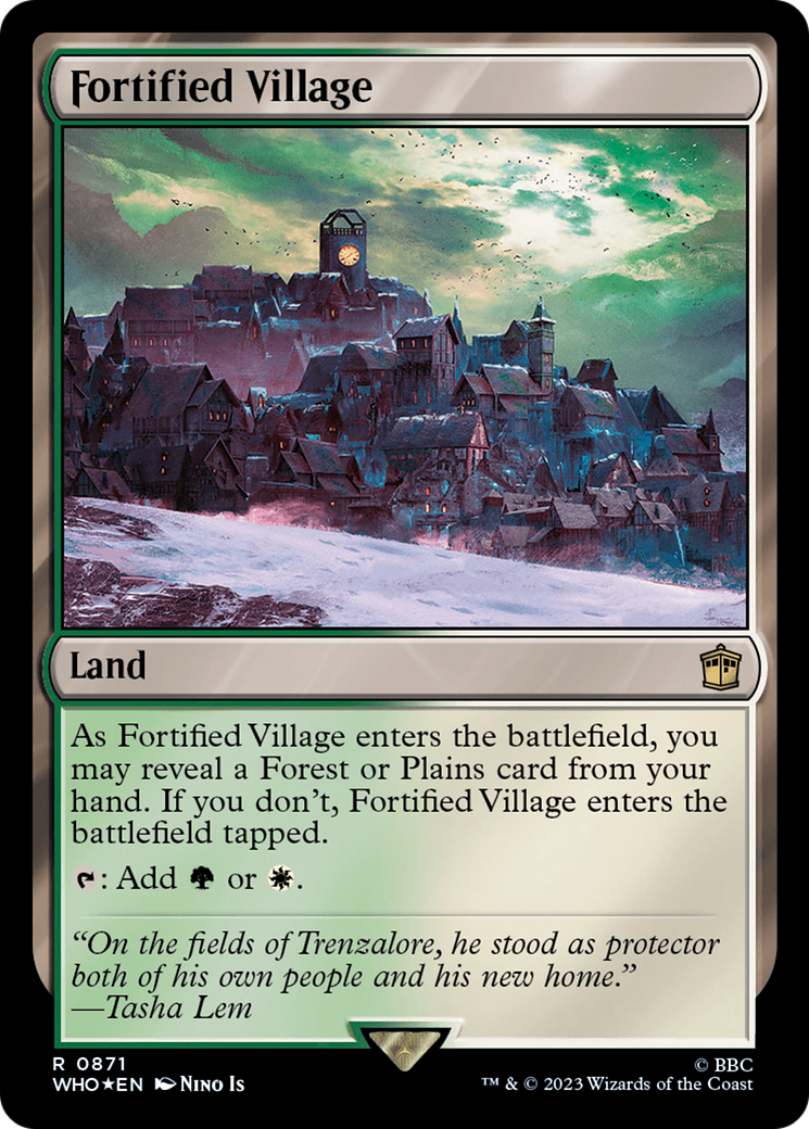 Village fortifié (Foil surcharge) [Doctor Who]