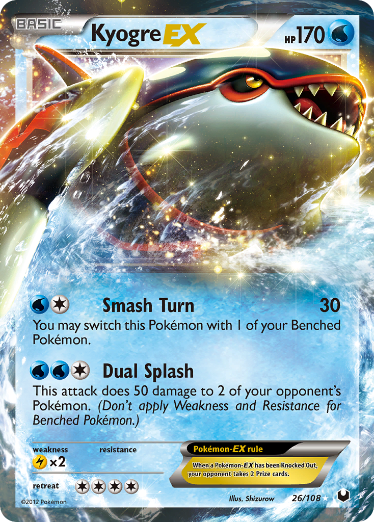 Kyogre EX (26/108) [Noir & Blanc : Explorateurs Obscurs]