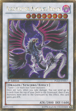 Dragón Blackfeather Ira Oscura [PGLD-EN017] Secreta Rara Dorada