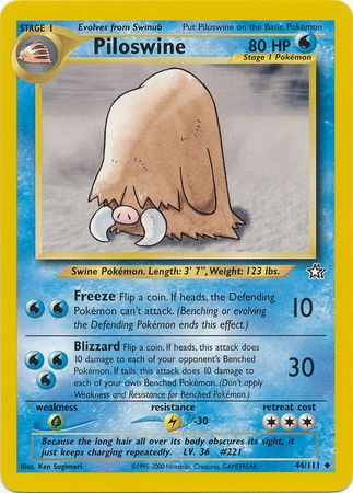 Piloswine (44/111) [Néo Genesis Illimité]