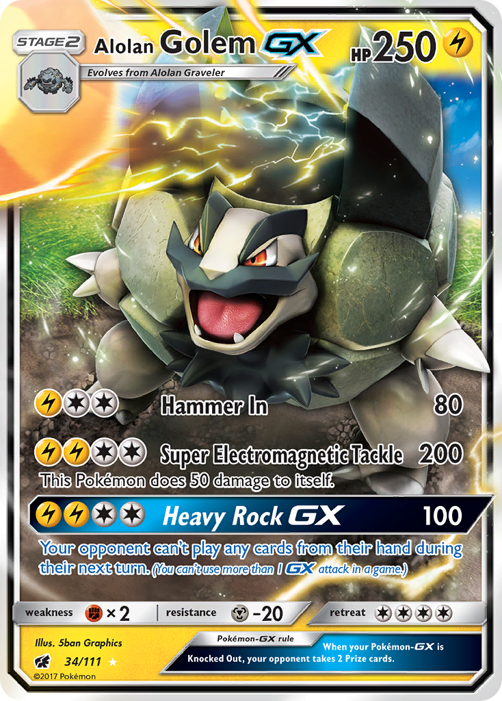 Grolem d'Alola GX (34/111) [Soleil et Lune : Invasion Carmin]