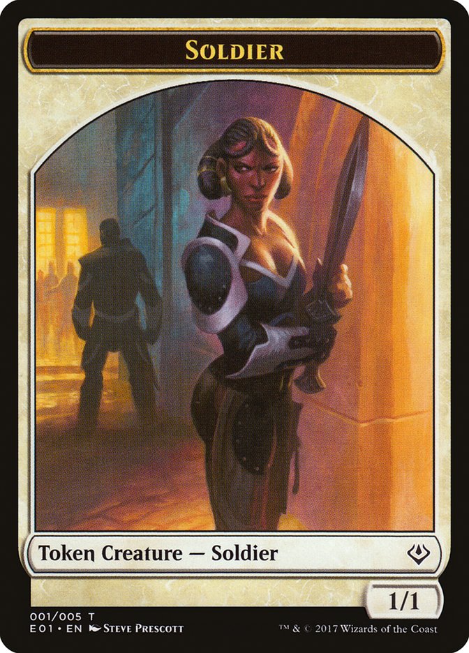 Bestia (005) // Soldado Ficha de dos caras [Archienemigo: Fichas de Nicol Bolas]