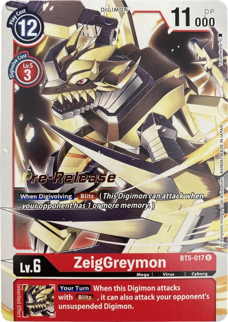 ZeigGreymon [BT5-017] [Promos de Prerelease de Battle of Omni]