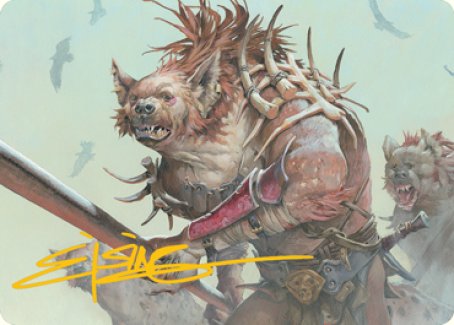 Carte d'art Gnoll (Signature estampée or) [Donjons & Dragons : Aventures dans les Royaumes Oubliés - Série d'illustrations]