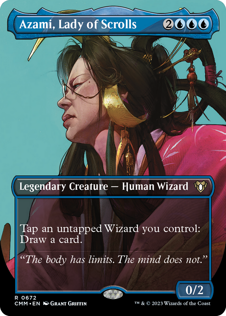 Azami, dame des parchemins (Illustration sans bordure) [Commander Masters]