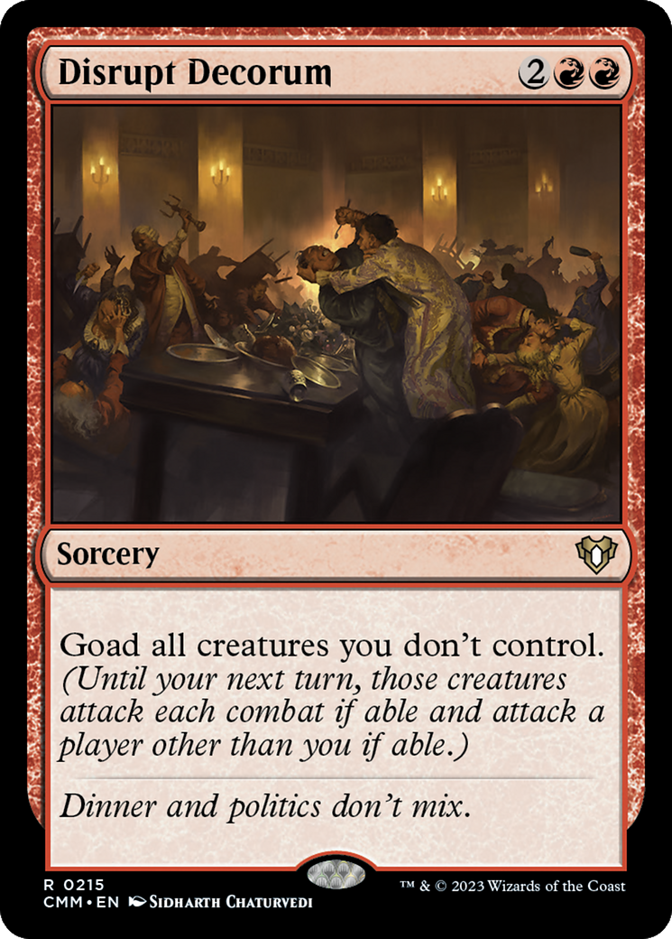 Perturber le décorum [Commander Masters]