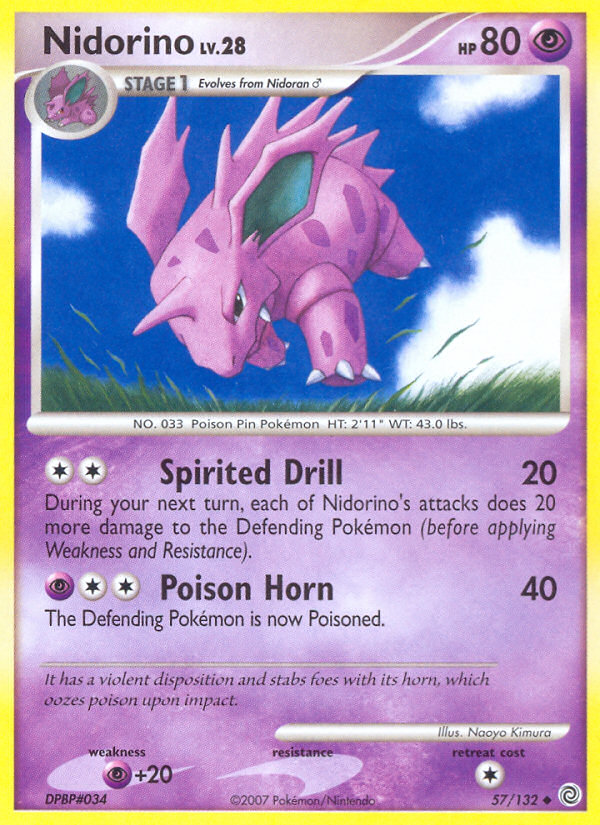 Nidorino (57/132) [Diamant & Perle : Merveilles Secrètes]