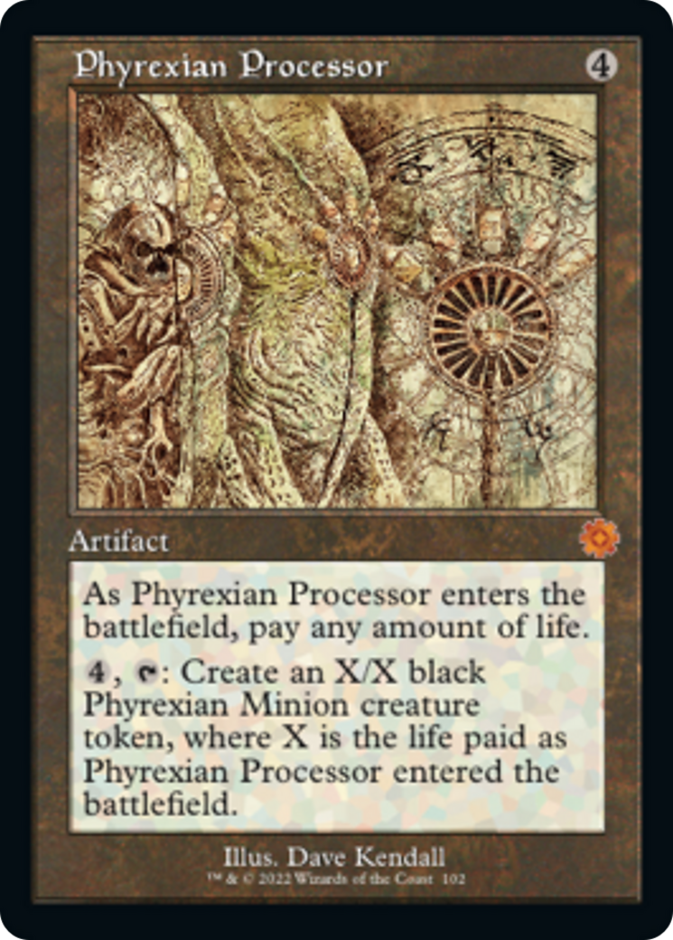 Processeur phyrexian (Rétro schématique) [Artéfacts rétro de La Guerre Fratricide]