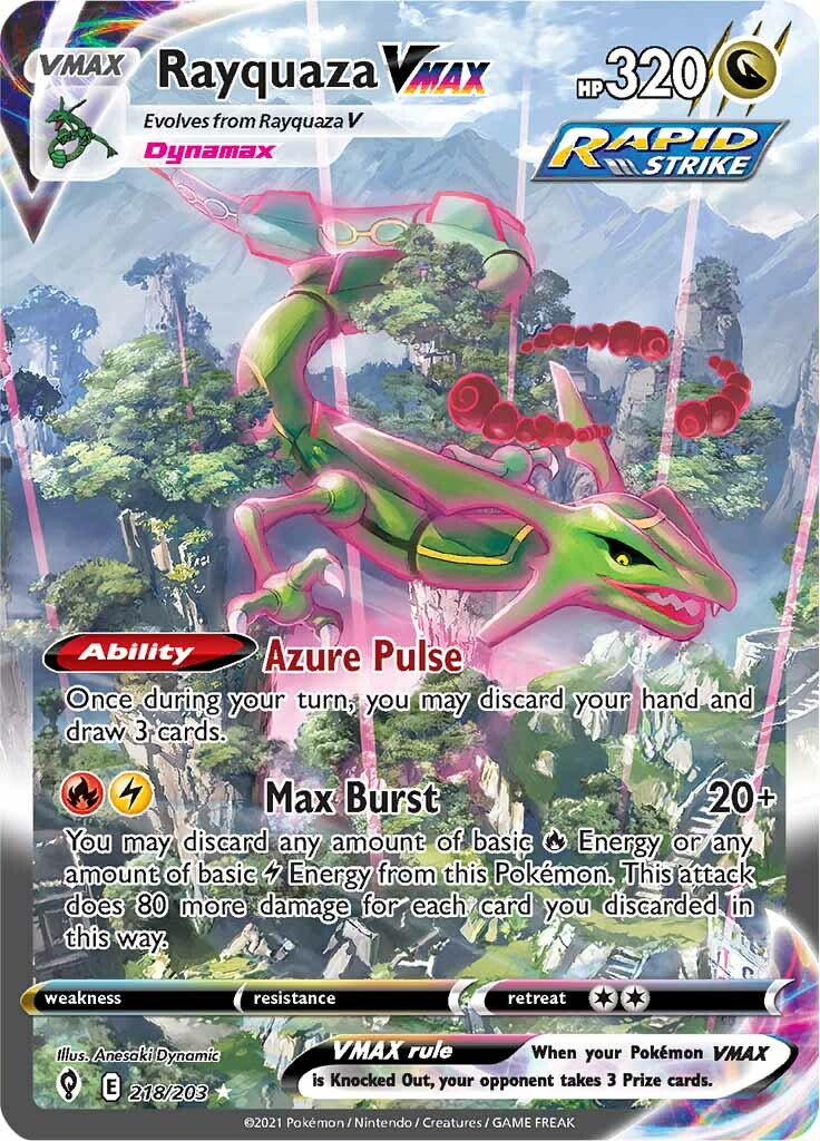 Rayquaza VMAX (218/203) [Épée et Bouclier : Ciel Évolutif]