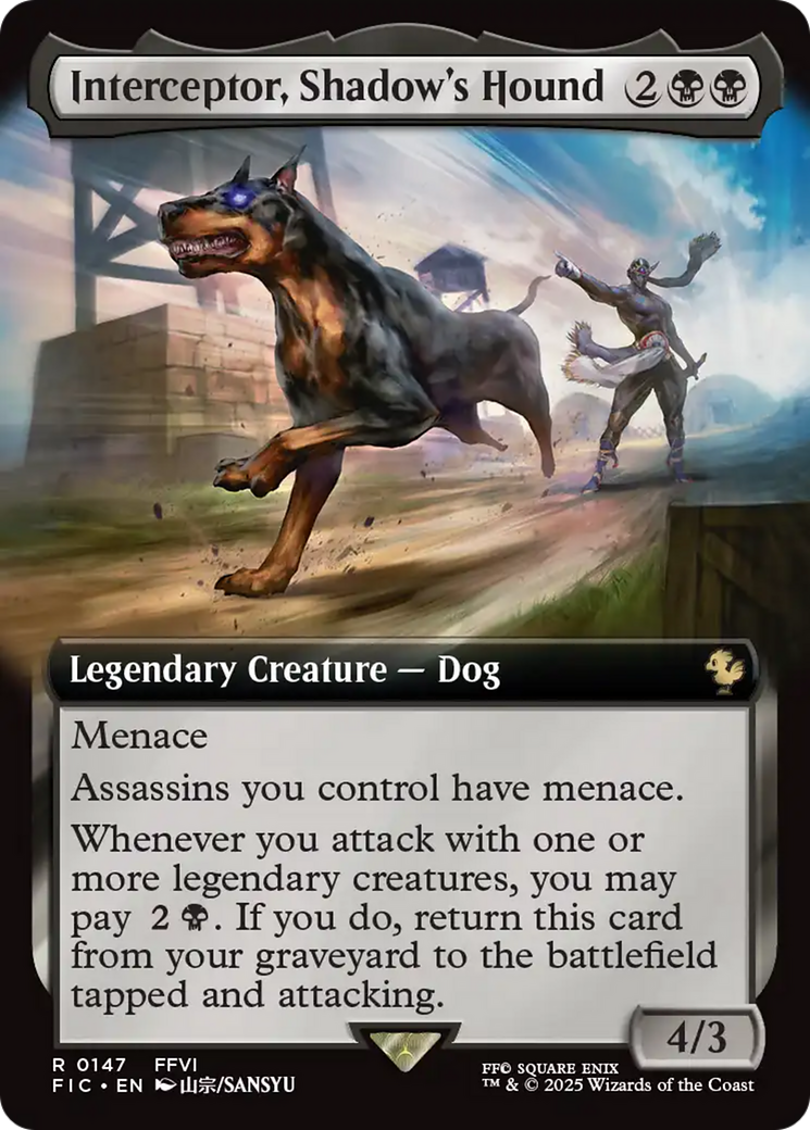 Interceptor, Chien de l'Ombre (Art étendu) [FINAL FANTASY Commander]