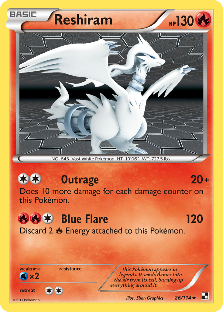 Reshiram (26/114) [Noir & Blanc : Set de base]