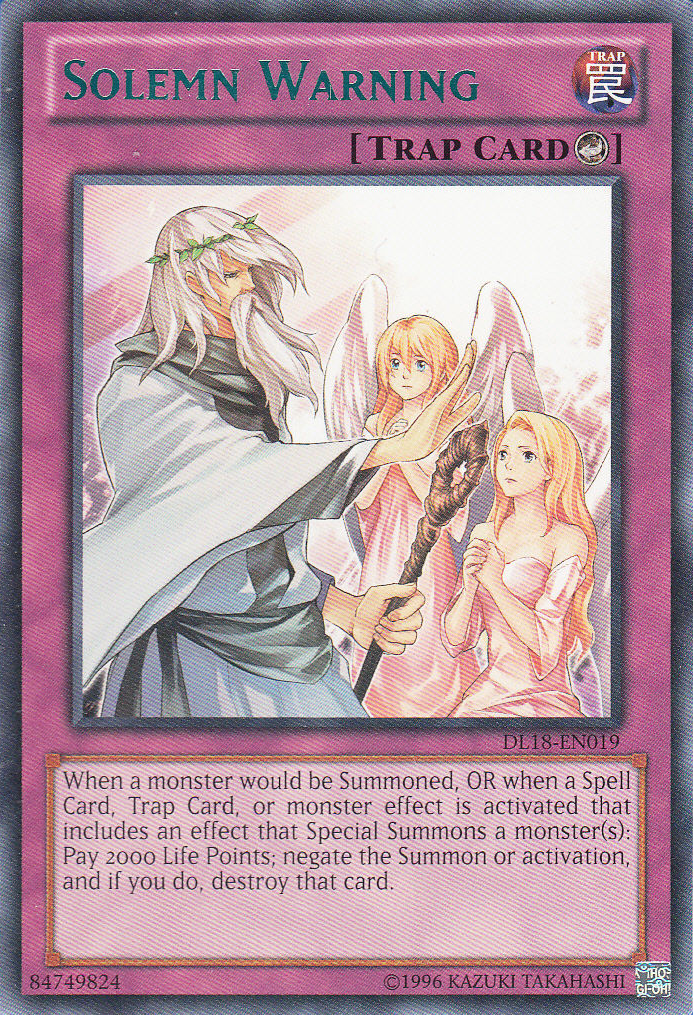 Avertissement Solennel (Verte) [DL18-EN019] Rare