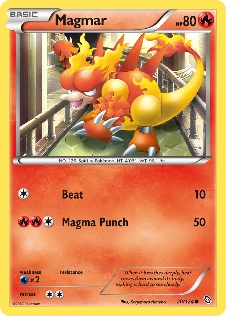 Magmar (20/124) [Negro y Blanco: Dragones Majestuosos]