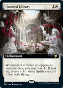 Biblioteca Embrujada (Arte Extendido) [Innistrad: Comandante de Vega Carmesí]