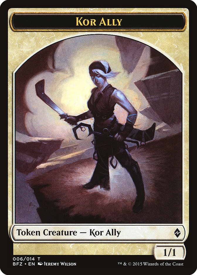 Ficha Aliado kor [Tokens de La batalla por Zendikar]