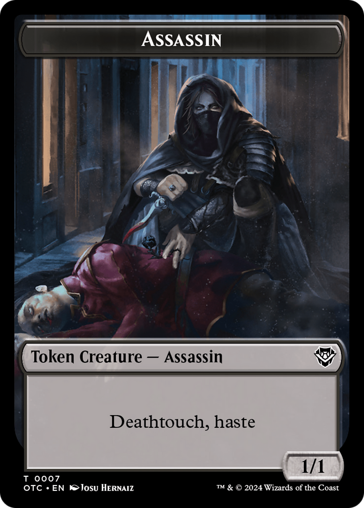 Assassin // Nourriture jeton recto-verso [Jetons Commander Meurtres au Manoir Karlov]