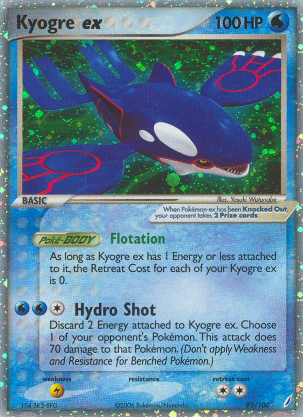 Kyogre ex (95/100) [EX : Gardiens du Cristal]