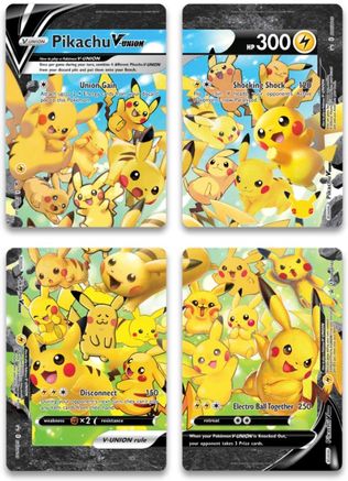 Pikachu V-UNION (Juego de 4) [Espada y Escudo: Promocionales Black Star]