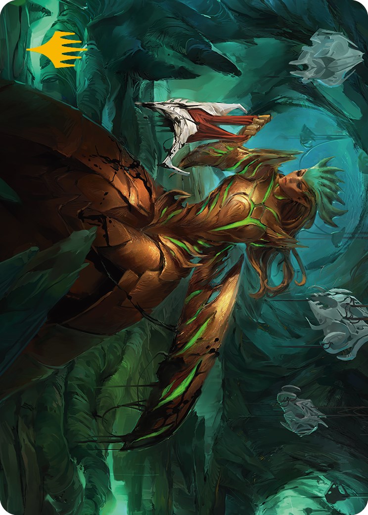 Carte d'art Glissa Massacre-soleil (Signature estampée or) [Phyrexia: Tout deviendra un - Série d'art]