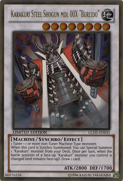 Karakuri Shogun Acier mdl 00X Bureido [GLD5-EN035] Gold Rare