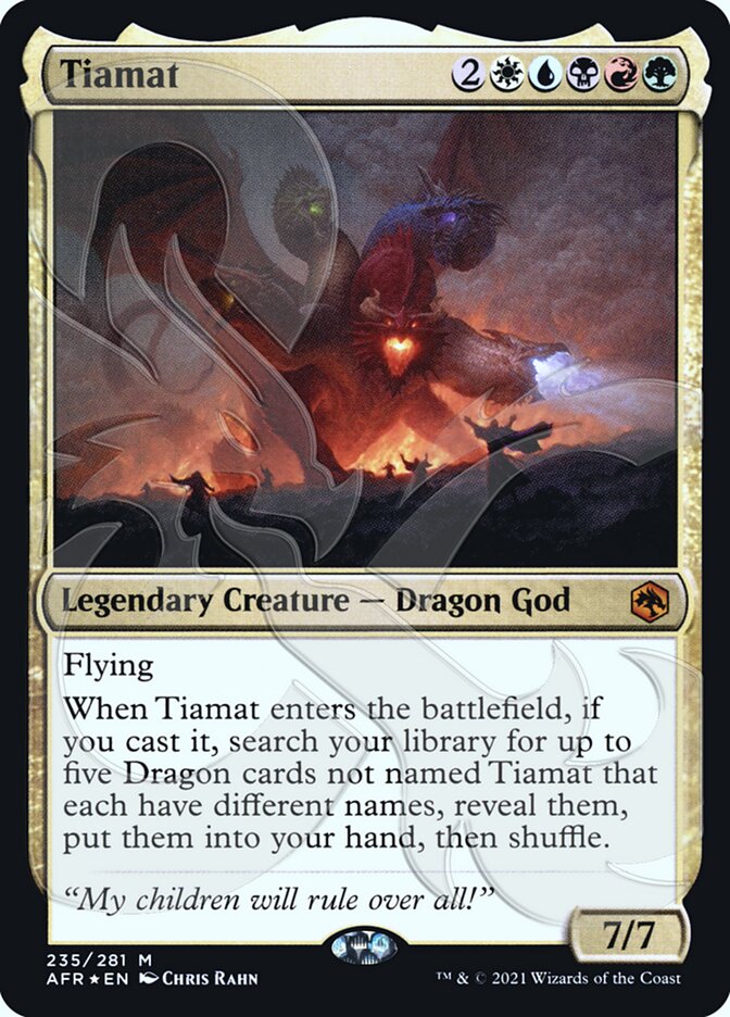 Tiamat (Carte promo Ampersand) [Donjons & Dragons : Aventures dans les Royaumes Oubliés - Cartes promo]
