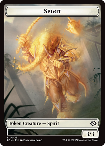 Ficha de Espíritu (0008) // Espíritu (0009) de Doble Cara [Tarkir: Dragonstorm Tokens]