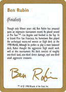 Ben Rubin Biografía [Mazo del Campeonato Mundial 1998]